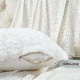 thumbnail image 3 of Home Soft Things Shar Pei Faux Fur Decorative Throw Pillow Covers, Soft Velvety Pillow Cases Cushion Covers, No Pillow Insert, Set of 2, Bright White, 20" x 20", 3 of 5