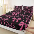 thumbnail image 3 of Feelyou Vintage Bow-tie Teens Queen Sheet Sets, Cute Princess Bed Set, 4 Pieces, 3 of 7