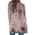 thumbnail image 6 of Women Fashionable Cardigan Floral Printed Long Sleeve Open Front Outwear Coat Holiday Tops, 6 of 6