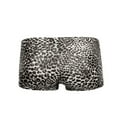 thumbnail image 4 of TMOYZQ Mens Sexy Leopard Print Double Pouch Boxer Briefs Stretch Breathable Soft Support Ball Pouch Bulge Enhancing Underwear Quick Dry Bikini Briefs Trunks Underpants, 4 of 4