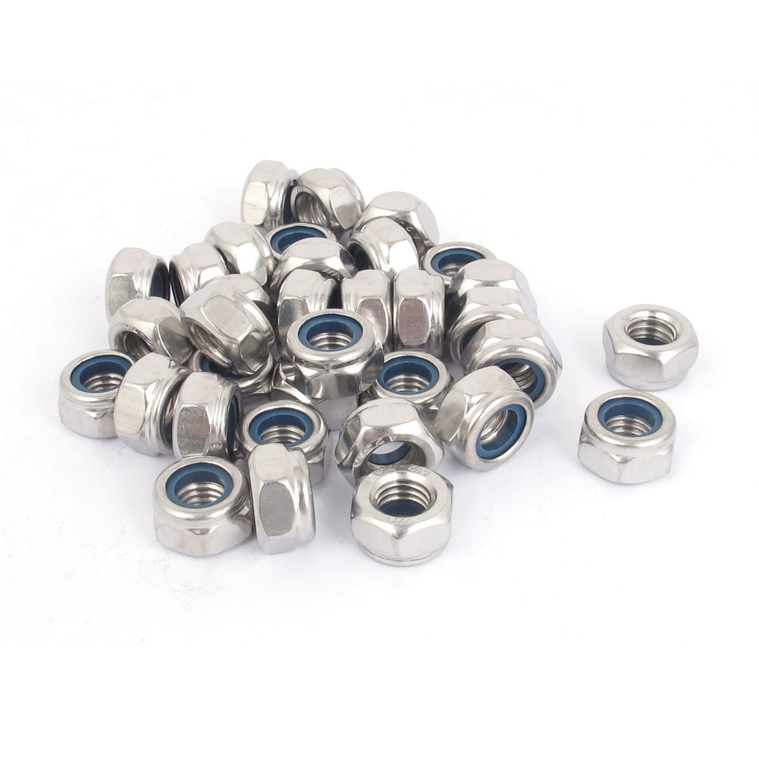 M10x1.5mm 304 Stainless Steel SelfLocking Nylon Insert Hex Lock Nuts