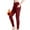 Red, variant on ZZwxWA Fleece Lined Leggings Women Belly Control Thermal Warm High Waisted Yoga Hiking Running Tights with Pockets