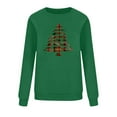thumbnail image 5 of asdoklhq Winter Sweaters for Women's Round Neck Hoodless Christmas Printed Casual Loose Sweatshirt Green XS, 5 of 7