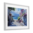 thumbnail image 3 of Stupell Industries Dreamy Coastal City Scene Gray Framed Print Under Glass, design by LSR Design Studio, 3 of 9