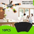 thumbnail image 4 of Ceiling Fan Filters for Blades, 10 Pack Set Activated Carbon Air Filters Ceiling Fan Air Purifier Pads, Charcoal Fan Filter for Ceiling Fan Dust Catcher, Dirt, Smoke, Common Household Contaminants, 4 of 5