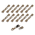 thumbnail image 1 of Unique Bargains 20Sets 4.5mm Fold Over Cord Ends with Lobster Claw Clasps, Terminator Crimp End Caps, Bronze Tone, 1 of 7