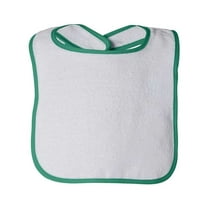 Rabbit Skins Infant Contrast Trim Terry Bib 1003 - Kelly Size One Size