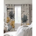 thumbnail image 2 of Spring Tulips Flower Black Out Curtains 72 Inch Long, Light Blocking Drapes with Black Liner, Vintage Floral Barn Doors Rustic Beige Thermal Blackout Curtains for Bedroom Living Room 52"x72" 2 Panels, 2 of 8