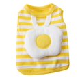 thumbnail image 1 of Puppy Striped Egg Vest Cute Skin Friendly Breathable Round Neck Dog Costumes for Spring Summer Yellow M, 1 of 6