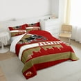 thumbnail image 3 of Homewish Rugby Helmat Queen Comforter Set,Boys Football Sport Bedding Sets,Red Gold Bedding Comforter Set For Teens,Microfiber Bedroom Decor Reversible,3pcs, 3 of 8