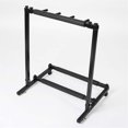 thumbnail image 5 of QXDRAGON Folding Guitar Stand 3 Holder Guitar Rack Triple Guitar Bass Holder Display Rack Stand, Black, 5 of 17