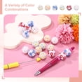 thumbnail image 4 of Uxcell 12Pcs Flower Ball Focus Beads for Pens 0.8 Inch Hydrangea Shape Fancy Bead for Beadable Pen Keychain Earrings Jewelry Making DIY Crafts(White, Light Blue, Pink), 4 of 6