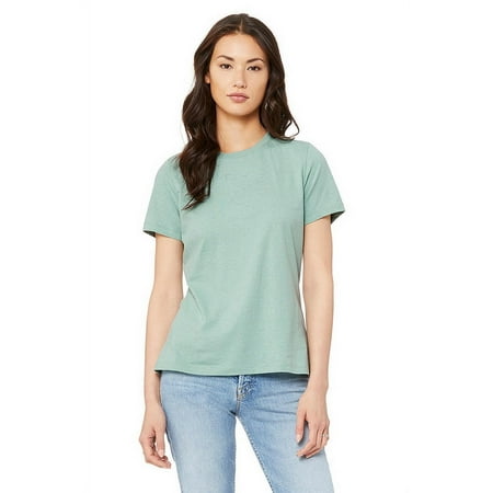 Bella+Canvas 6400 Women's Relaxed Jersey Short Sleeve Tee-Heather Prism Dusty Blue-L