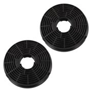 2 Pack Activated Carbon Filter for Range Hood 105x20mm Black Charcoal Replacement Parts Compatible with Most Recirculating and Ducted Kitchen Vents Accessories