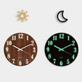thumbnail image 4 of 12 Inch Luminous Wall Clock Silent Wooden Design Night Lights  Wall Clock, 4 of 9