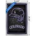 thumbnail image 3 of MLB Colorado Rockies - Neon Helmet 23 Wall Poster, 14.725" x 22.375" Framed, 3 of 6