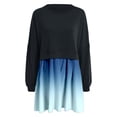 thumbnail image 3 of TJAZFJPA Robe d'Été avec Manches Mode Femme Robe Chandail en Molleton Surdimensionnée Manches Longues Col Rond Pull Tops Coupe Décontractée Chandails en Molleton Mini Robe Longue Robe d'Été Maxi Robe Florale, 3 of 3