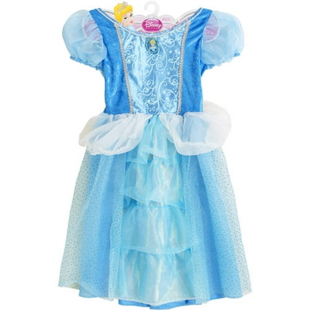 Disney Princess Cinderella Ruffle Dress with Cameo - Walmart.com