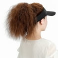 thumbnail image 2 of Uooqdmx Hat Wig, Hat with Hair, Baseball Cap, Adjustable Baseball Cap with Hair Visor Hats for Women, Hat with Hair Attached for Women, C One Size, 2 of 3