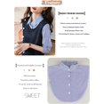 thumbnail image 4 of Camicover  Striped Detachable Collar Half Shirt Blouse Dickey Collar Elegant for Women Girls, 4 of 6