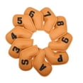 thumbnail image 2 of Cubierta de cabeza de hierros de golf shamjiam 10 piezas Número de naranja impermeable de cuero de PU, 2 of 9