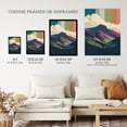 thumbnail image 3 of Scottish Highlands Graphic Artwork Pastel Colour Dawn Twilight Hues Landscape Art Print Framed Poster Wall Decor 12x16 inch, 3 of 5