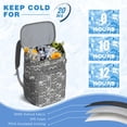 thumbnail image 4 of Retro Insulated Cooler Backpack - 20L Soft Cooler Bag, Tribal Patterns for Beach & Picnic, 4 of 6