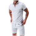thumbnail image 1 of Conjunto De 2 Piezas Para Hombre, Playera, Camiseta, Conjunto Deportivo Informal, Pantalones Cortos De Manga Corta De Talla Grande, 1 of 6