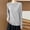 Dark Gray, variant on Abtuhar Women Long Sleeve Tops Solid Round Neck Thin Breathable Sun Protection Straight Hem Fall Shirts