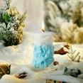 thumbnail image 6 of Mecorevxz Christmas Decorations Christmas Geometric Roman Column Scented Candle Elegant Blue and White Gradient with Star Decorations for Home Decoration or Gift Giving, 6 of 7