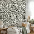thumbnail image 4 of SimurgWallArts - Peel and Stick Vinyl Wallpaper, Bold Black Leaf Pattern Wall Mural -  19x118 in, 15.57 Sq. ft., 4 of 16