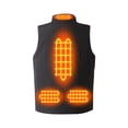 thumbnail image 6 of qafoshin Mens Heated Vest Zipper Double Control 6 Districts Warm Heated Jacket Lightweight USB-Powered Electrical Winter Coat with Built-In Control Button, 6 of 7