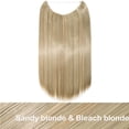 thumbnail image 2 of Transparent Invisible Wire NO Clip in Hair Extensions Straight Wavy Curly Synthetic Hair, 2 of 5