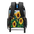 thumbnail image 2 of Honeii Landscape With Sunflowers Print Clear Backpack Heavy Duty Transparent Bag 17" See Through BookBag for Women Men Adults Work Festival Sports Travel, 2 of 7