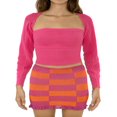 thumbnail image 1 of Women Vintage Basic Ribbed Knit Tank Top Halter Backless Sleeveless Crop Top Summer Camisole Vest Top, 1 of 6