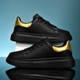 thumbnail image 3 of Classic White Platform Leather Skate Shoes with Black Heel Trim, 3 of 8