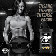 PMD Sports Ultra Pump Fuel Caffeine Free - Pre Workout- Energy, Strength, Endurance, Muscle Pumps And Recovery Complex Carbohydrates And Amino Energy - Rockin Rainbow Sherbert (30 Servings)