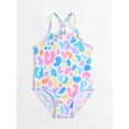 thumbnail image 5 of Baby Girl Allover Print Criss Cross Back One Piece Swimsuit, 5 of 5
