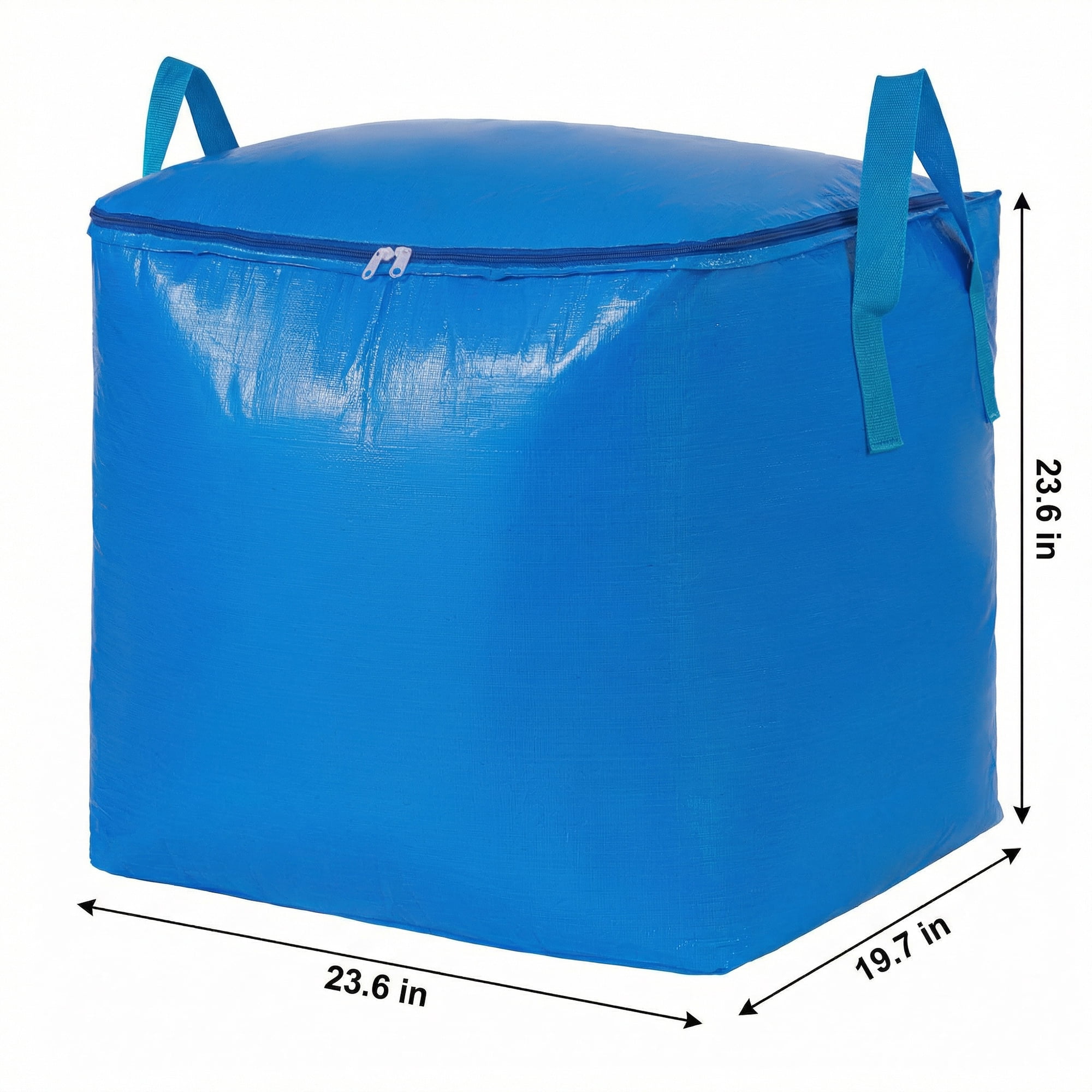 Unique Bargains Clothes Storage Bag with Handles Blue 23.6"x19.7"x23.6"