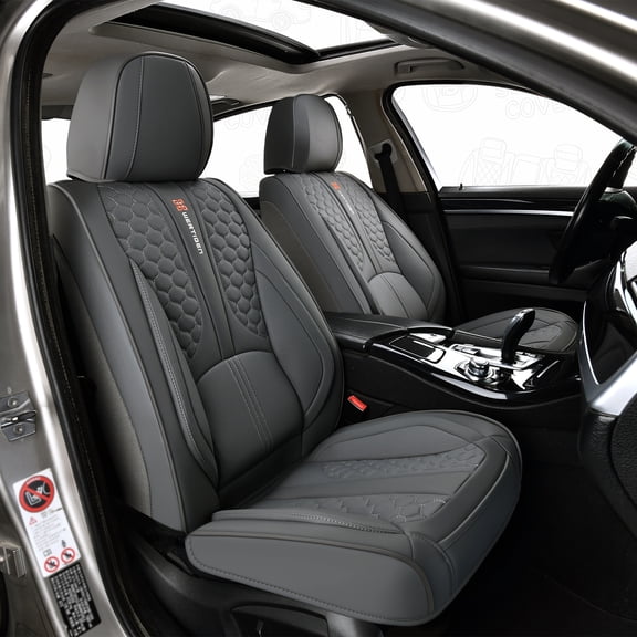 2025 for Subaru Legacy Seat Cover, Leather 5 Piece Full Set Anti-Slip Beautify Interior, Gray Car Seat Covers, Airbag-Compatible