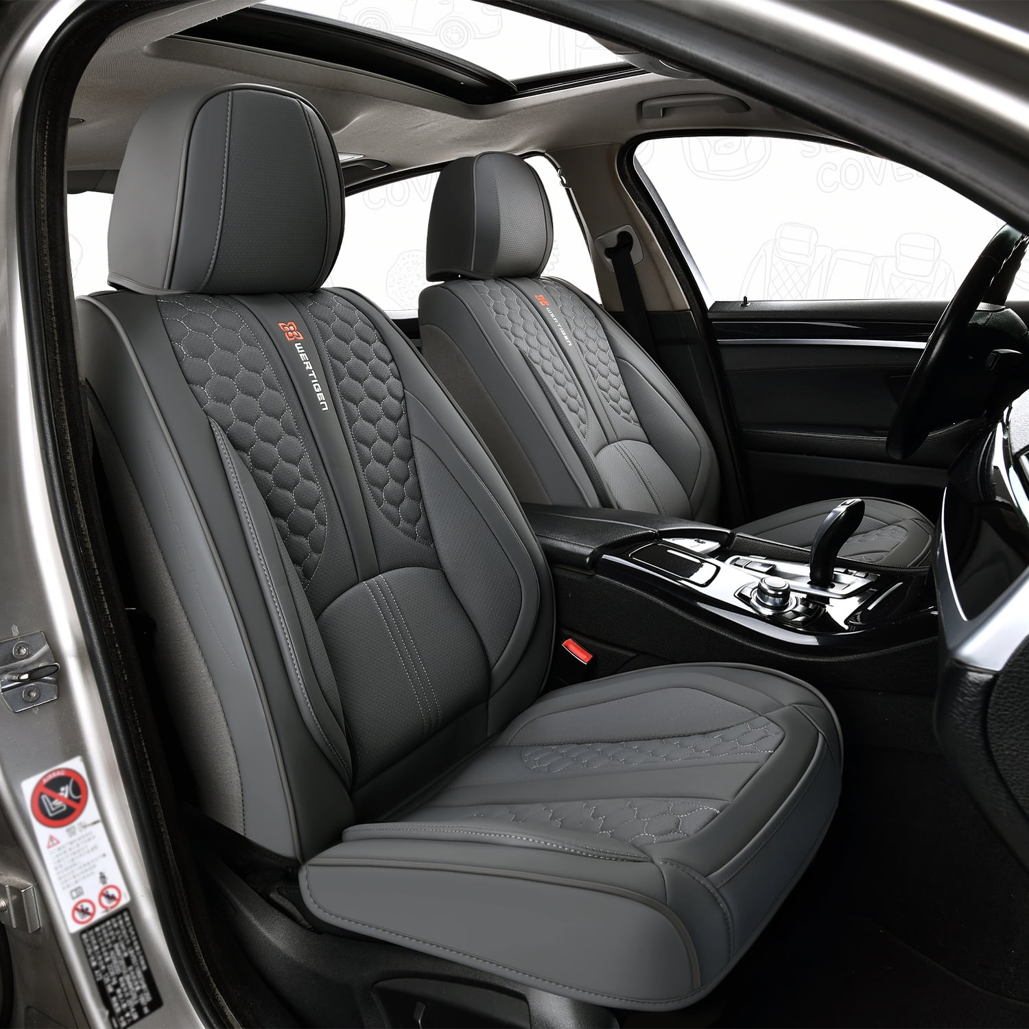 2024 for Honda Passport Full Set Seat Covers Leather Seat Covers Stain Resistant Precision Fit Padded Support Airbag Compatible