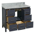 thumbnail image 5 of California 42" Bathroom Vanity with Marine Gray Cabinet and Carrara Marble Top, 5 of 6