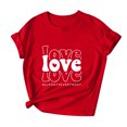thumbnail image 2 of Otvok Valentine'S Day T-Shirt Ladies Lover Printed Round Neck Short Sleeved Tops, 2 of 6