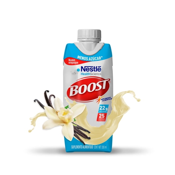 Suplemento Alimenticio Boost Menos Azúcar Sabor Vainilla 330ml c/u
