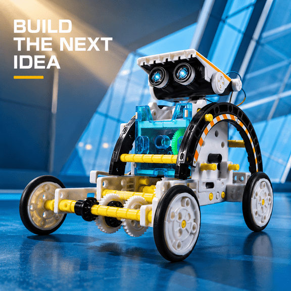 Aiifurss 12-in-1 Solar Robot Kit, STEM DIY Building Set for Ages 8  white