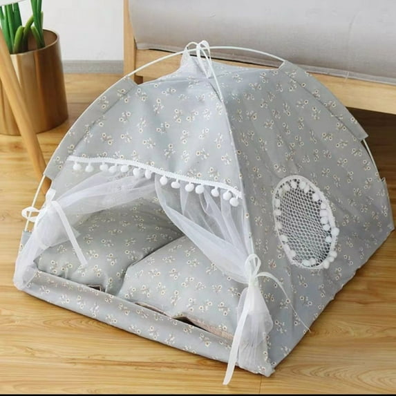 Cute teepee Indoor With Cushion Portable Pet Houses Animals Bed Dog Cat Bed Pet Tent XS C