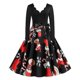 thumbnail image 1 of Women Christmas Dress Cartoon Santa Snowman Snowflake Present /gift, 1 of 1