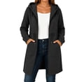 thumbnail image 3 of Women's Relaxed Fit Long Sleeve Zip Up Hoodie Jacket With Pockets Solid Color Casual Daily Wear | CSEONE,Black M, 3 of 8