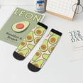 thumbnail image 7 of Fuzoiu Cute Avocado Print Adult Socks, Crew Moisture-wicking Socks, Unisex Cushion Crew Socks,Casual Sports Ankle Socks, 7 of 7