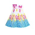 thumbnail image 5 of Girls Dress Flower Purple Bow Tie Summer Sundress 6 Years, 5 of 6